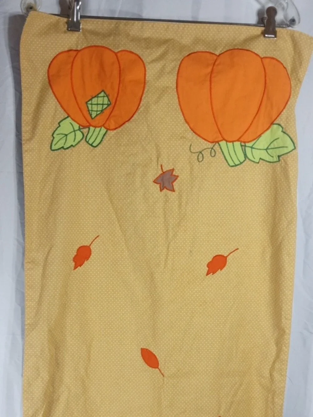 Festive Pumpkin and Snowman Table Runner Double Sided